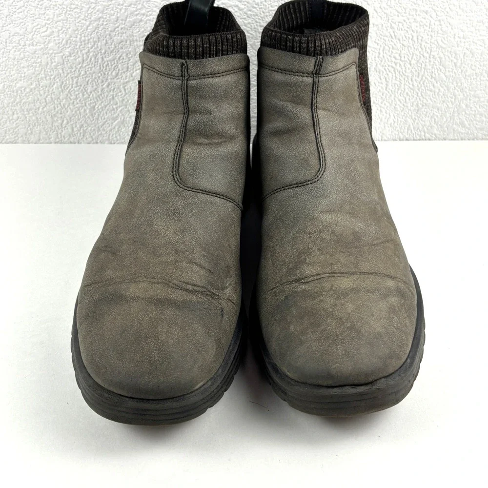 Hey Dude Scott Grip Boots Mens Size 10 Grey Condition Ankle Knit Collar Gorpcore
